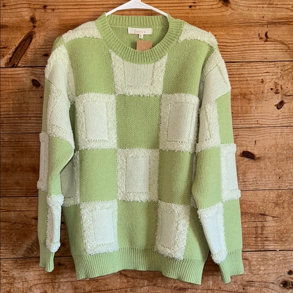 NWT Fanco Square Block Oversized Sweater